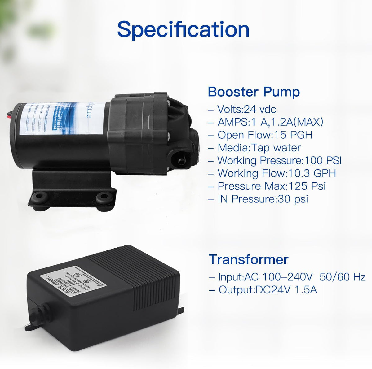 Geekpure 5 Phase Reverse Osmosis RO Drinking Water Filter System With Pump Extra 4 Filters-75GPD - QUORE