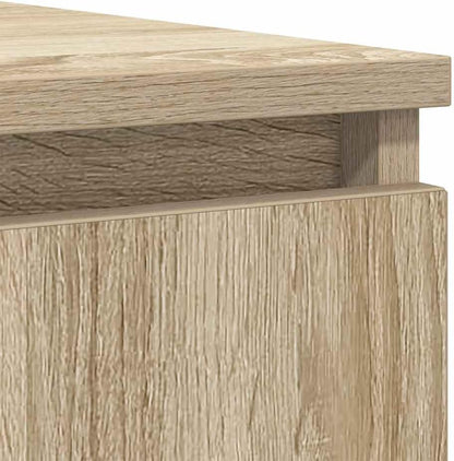 Sideboard – Opbergmeubel – Dressoirkast – Hal kast – Buffetkast – Rook Eiken – Duurzaam Bewerk Hout – Compact Formaat 100,5x35x76 cm