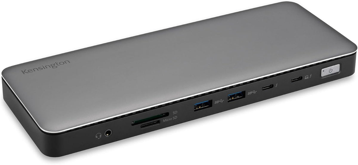 Kensington AD2010T4 Thunderbolt 4 Docking Station, Dual Monitor 8K/4K, Micro SD Kaartlezer, 96W Power Delivery, 2 x HDMI, Ethernet, USB-C 3.2 & 4 x USB-A-Poorten (K34111EU)