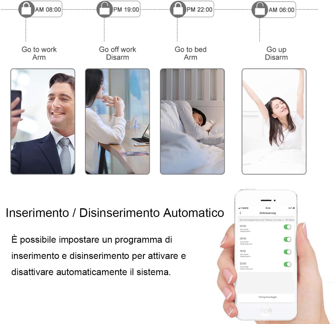 TECPEAK Draadloos alarmsysteem voor thuis, wifi/GSM-alarmset met sirenebeveiliging biedt een zeer effectieve manier om je huis en kantoor te beschermen (A1-N)
