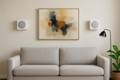 Magic Around-5 Wit – Surround Luidsprekers voor Home Cinema (Paar) | Quadripolair ontwerp 4 Tweeters + 5,25" Woofer | Passieve Wandluidsprekers voor 5.1 en 7.1 Systemen