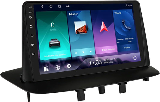 Ossuret Autoradio voor Renault Megane 3 2008-2014, 9inch Android 14 Aanraakscherm 2+32GB GPS Navigatie met Carplay Android Auto Bluetooth Ondersteuning WiFi DSP TPMS OBD2 Stuurwielbediening DAB+