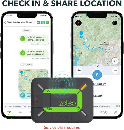 ZOLEO Twee-weg satellietcommunicator - Wereldwijde sms-berichten en e-mail, SOS-waarschuwingen voor noodgevallen, inchecken en GPS-locatie - Android-iOS-smartphoneaccessoire