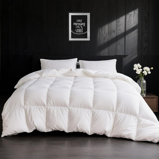 APSMILE Donzen dekbed 200 x 200 cm, dekbed voor het hele jaar, hoge wolligheid, ganzendons en veren, 100% Egyptisch katoen, mensen met allergieën, natuurlijk dekbed RDS-gecertificeerd voor dierenwol
