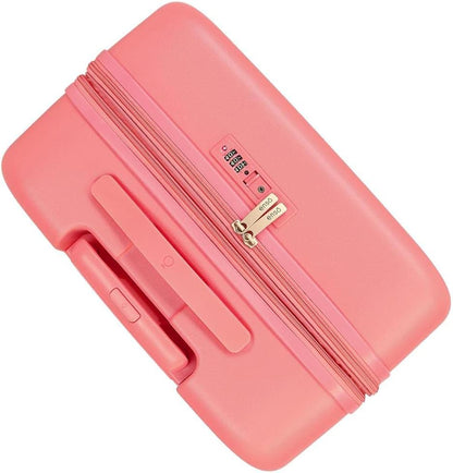 Enso Ciao Bella ABS kinderbagage, TSA-sluiting, dubbele wielen, verschillende kleuren en maten, Roze, Eén maat, Koffer Set