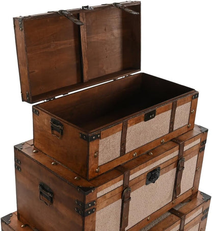 Dakboxset, 3 stuks, van polyester, 80 x 49 x 45 cm, Borreguito