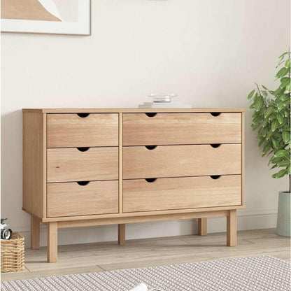 vidaXL Chest of drawers OTTA 111x43x73.5 cm solid pine wood, chest of drawers, storage cabinet, storage cabinet, cupboards, cupboards, storage cupboards