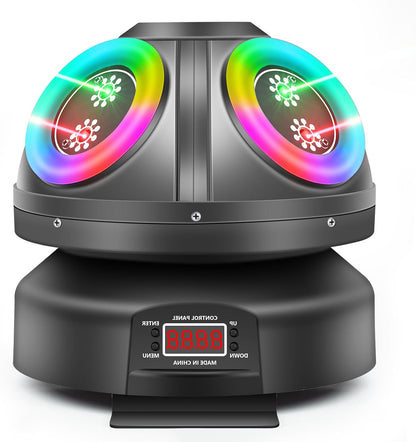 Disco Light Party Light, T100 Moving Head, LED RGB Light DJ Projector Music Controlled DJ Disco Lights, DMX Effect Spotlight, For KTV Family Reunion Wedding Birthday Halloween - QUORE