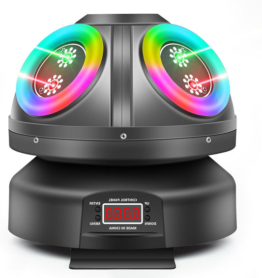 Disco Light Party Light, T100 Moving Head, LED RGB Light DJ Projector Music Controlled DJ Disco Lights, DMX Effect Spotlight, For KTV Family Reunion Wedding Birthday Halloween - QUORE