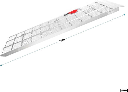 Wiltec 3-delig opvouwbare oprijplaat tot 340 kg per element 172 cm laadplaat anti-slip oprijden