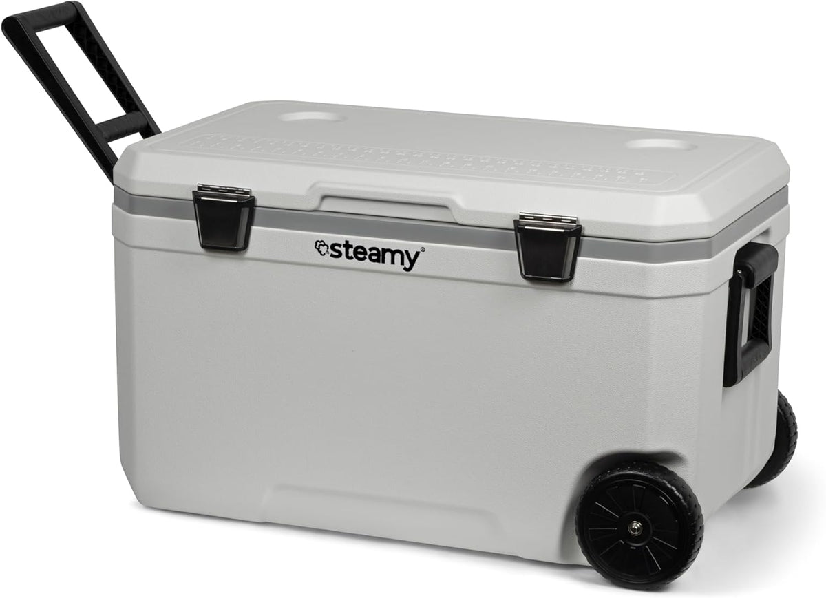 Steamy Marine 70, Roller koelbox met wielen, 70 liter, wit