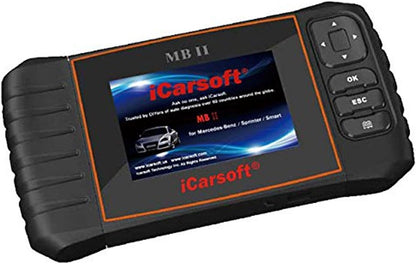 iCarsoft MB II Diaganoseapparaat OBD2 Benz diagnose fouten lezen en verwijderen olie service resetten SBC reset DPF reset