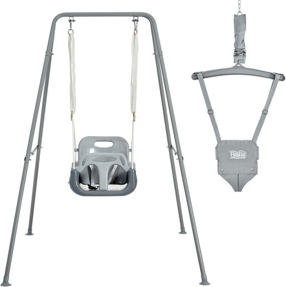 FUNLIO 2-in-1 swingset voor jumper grijs