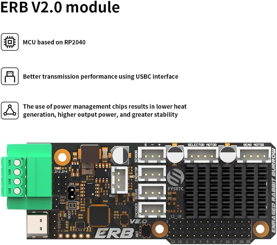 ERCF V2 8-Chanel Kit Officiële ERCF-teamcertificering Meerkleurige filamentschakelaar afdrukken compatibel met Voro 2.4 R2/Trident/Switchwire 3D-printers