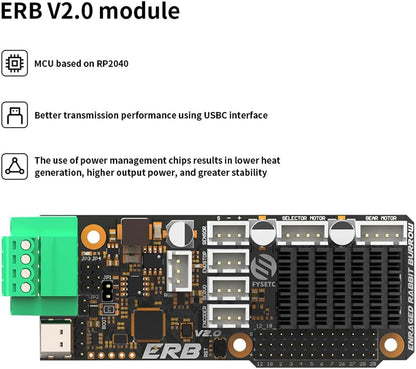 ERCF V2 8-Chanel Kit Officiële ERCF-teamcertificering Meerkleurige filamentschakelaar afdrukken compatibel met Voro 2.4 R2/Trident/Switchwire 3D-printers