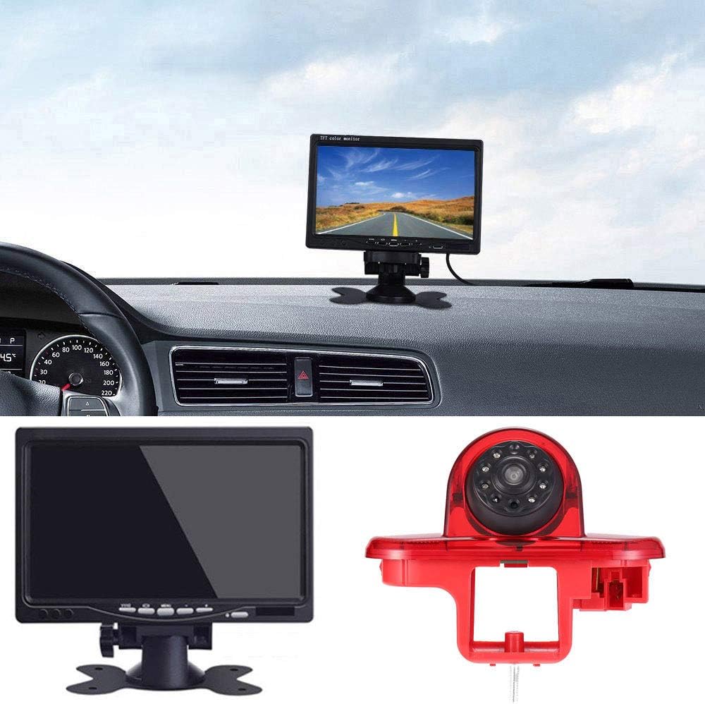 HD remlicht camera met 7 inch LCD-monitor, nachtzicht achteruitrijcamera vervanging voor Fiat Talento 296 Box / Scudo 220 270 / Talento / Renault Trafic II / Master 2 II / NV300 Box X82 / Interstar /