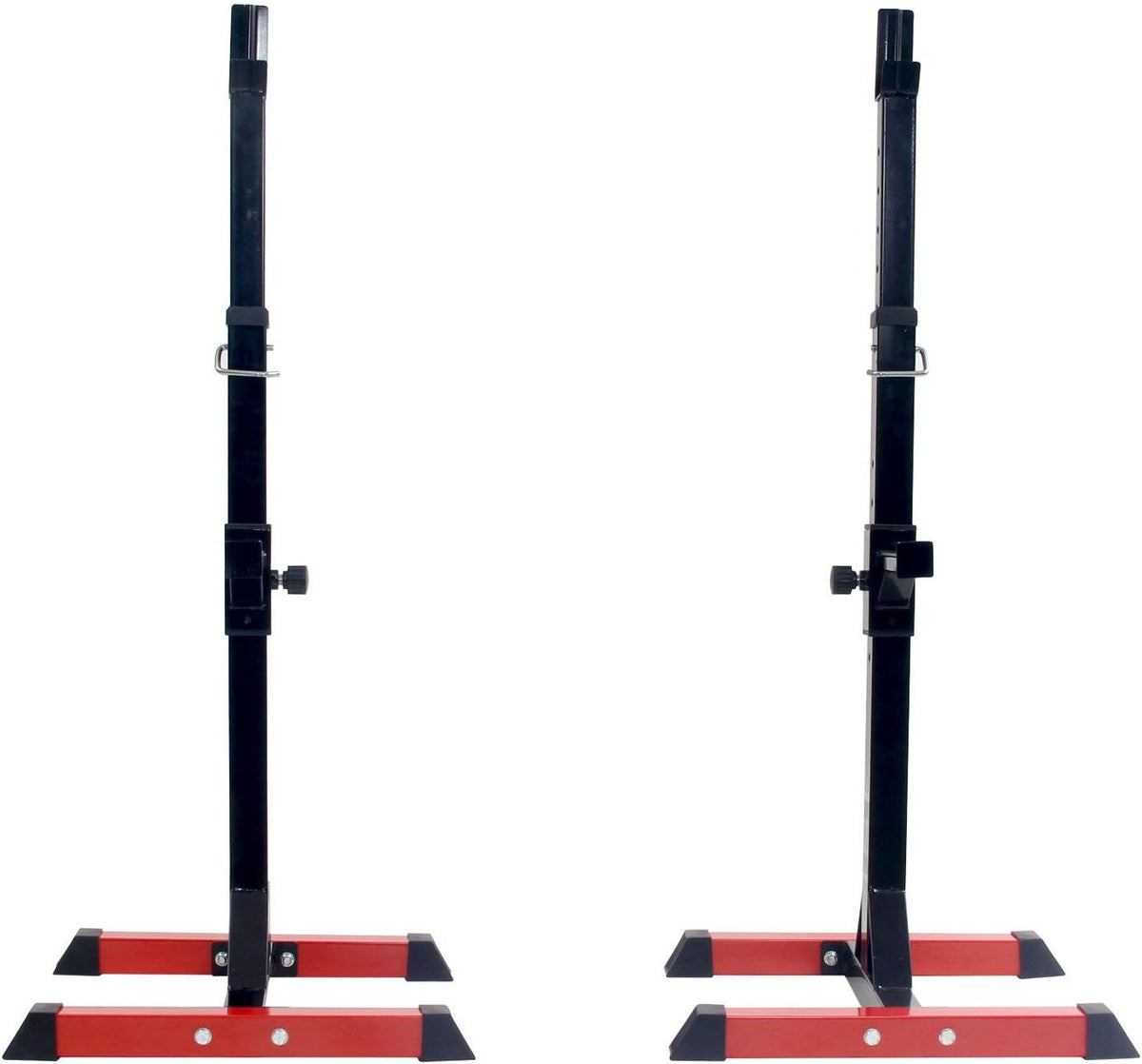 ISE Squat Rack Dumbbell Stand for Home, 6 Height Adjustable Dumbbell Holder, Bench Press Barbell Shelf, Powder Coated Steel Stand, Max. 200 kg Load Capacity, SY-RK1001 - QUORE