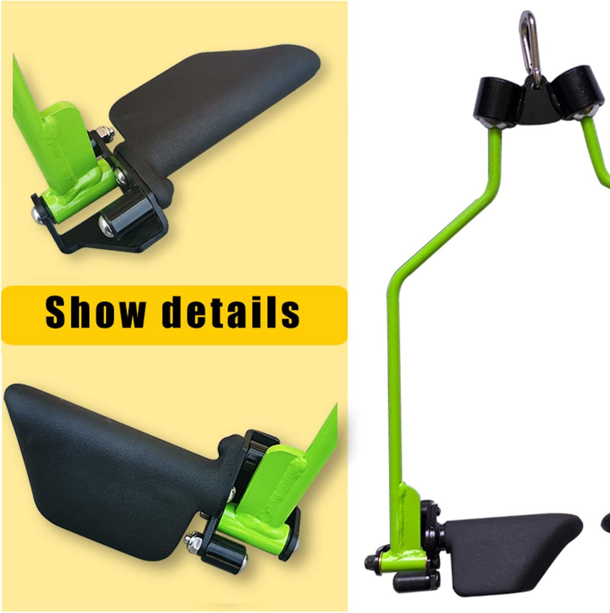 KORIKAHM Verstelbare lat-pulldown-stang, kabelmachine-accessoire voor sportschool of thuisfitness – T-bar row- en lat-pulldown-greep met brede, neutrale grip