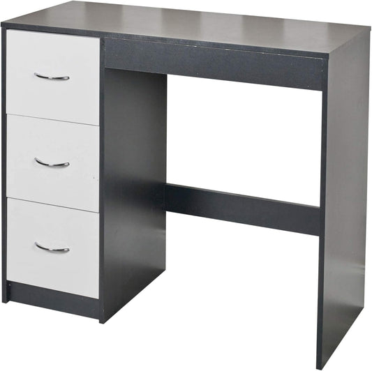 URBNLIVING 3 drawer wooden bedroom sideboard table - QUORE