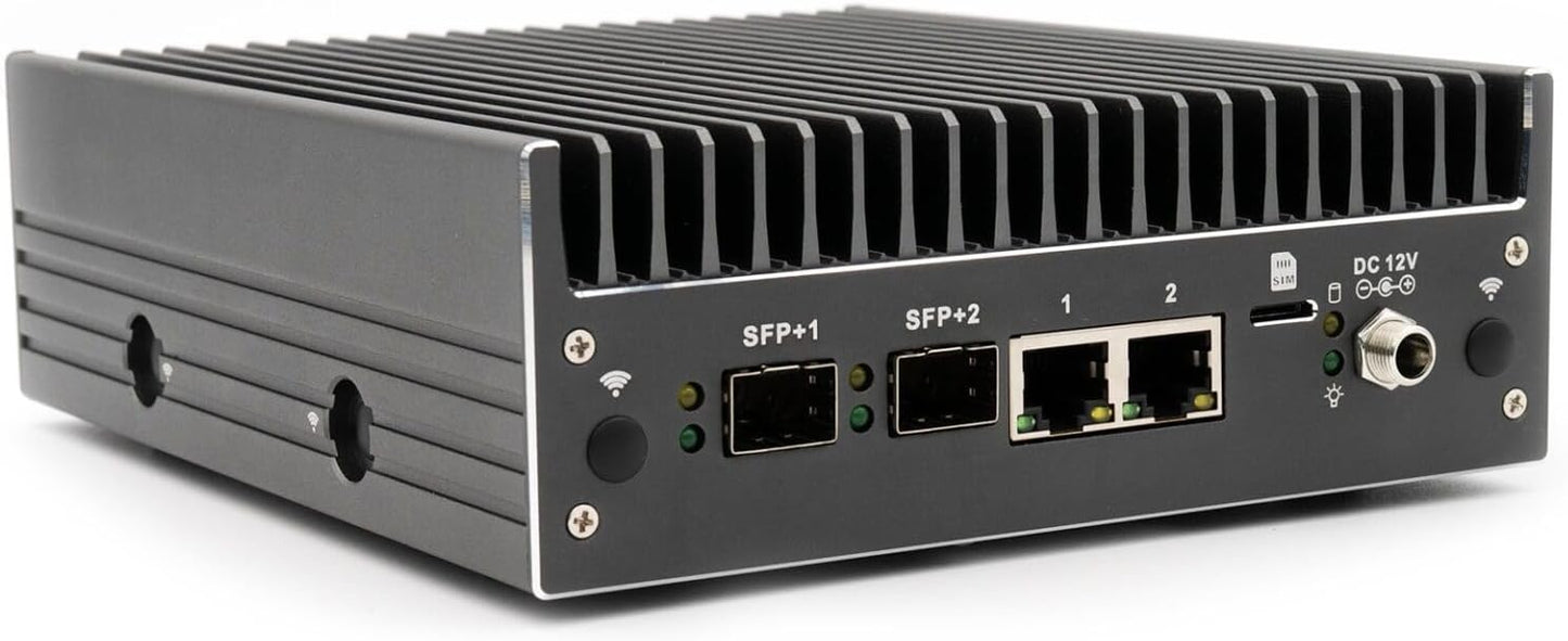 Protectli Vault Pro VP2440-4 poort, Micro Appliance/Mini PC - Intel N150, 2X 10G SFP+ NIC's, 2X 2.5G NIC's, DDR5 RAM, 32 GB eMMC on-board, M.2 SATA SSD Storage, AES-NI, Barebones
