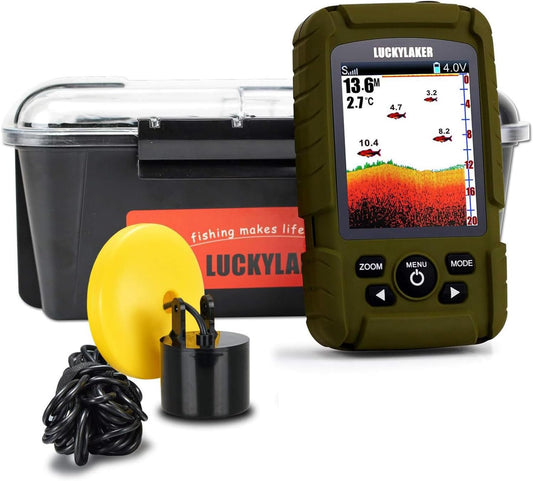 LUCKY Waterdiepte Fischfinder Waterdicht Draagbare Vissen Fishfinder Display Handheld Ijsvissen Dieptezoekervoor Boot Kajak Zeevissen
