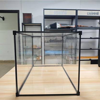 Acryl vitrinekast, transparant stapelbare vitrine, verzamelkast stofdichte zelfmontage met deur voor speelgoedfiguren, modelauto's, verzamelfiguren, collectie (55x30x30cm)
