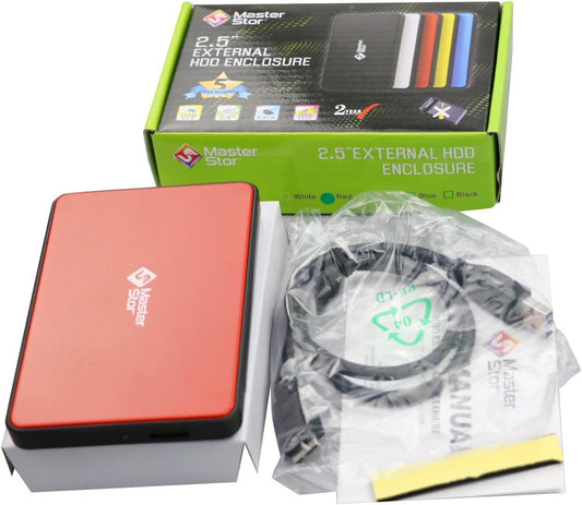 MasterStor Harde Schijf 2,5 inch SATA Externe Harde Schijf USB 3.0 Draagbare Externe Harde Schijf Super-Fast Voor Mac Laptop En PC Harde Schijf ROOD 1 TB