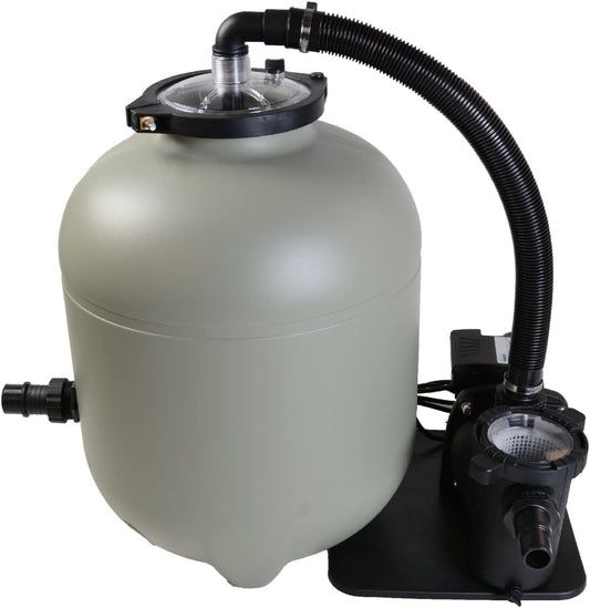 AquaForte Aqualoon EZ Clean 300 filterset inclusief pomp met voorfilter en filtertankhoogte 500 mm, 300 watt, maximale debiet 6,5 m3 per uur, max. zwembadgrootte 28 m3