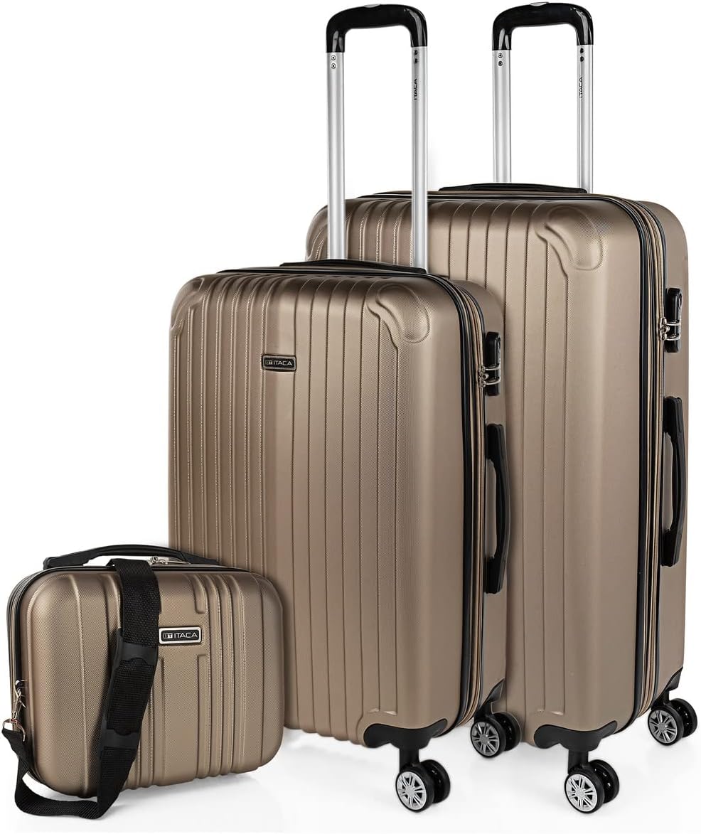 ITACA - Valises. Lot de Valise Rigides 4 Roulettes - Valise Grande Taille, Valise soute Avion, Bagages pour Voyages.Ensemble Valise Voyage. Verrouillage à Combinaison