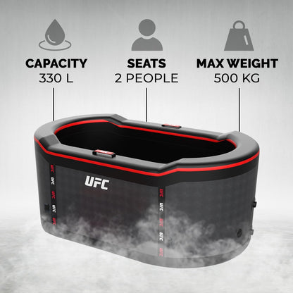 N NETSPA Ice Bath UFC (SP-UFC301) - ICEBATH UFC Dropstitch Cold Bath: innovatie in de hersteldienst - 170 x 67 x 92 cm - 1 persoon - 320 L - compatibel met ijsblokjes en chiller