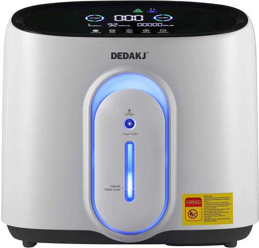 DEDAKJ Home Oxygen Devicer, Portable Oxygen Concentrator, 30-90%, High Purity, 1-8 L/Min Flow Rate, Adjustable (Q1W) - QUORE