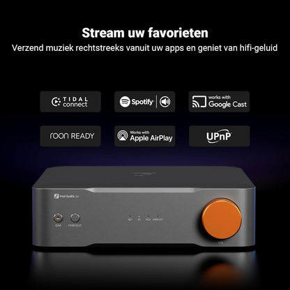 Fosi Audio S3 HiFi-muziekstreamer Digitaal-voorversterker, AK4493SEQ DAC Wi-Fi 6 Bluetooth 5.3, met XLR gebalanceerd/optisch/sub-uitgang/HDMI eARC, AirPlay 2 Spotify Connect Tidal, 5-bands EQ