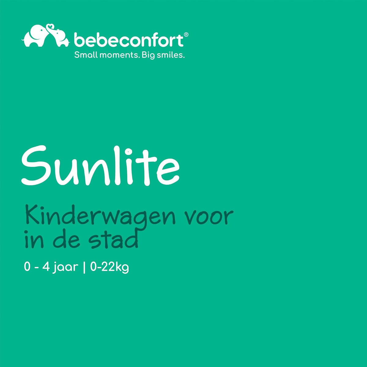 Bebeconfort Sunlite, Baby kinderwagen, 0-4 jr. (max. 22kg), lichtgewicht kinderwagen, vlakke ligstand, automatisch en compact inklapbaar, ligstand met één hand, grote opbergmand (5kg), Tinted Gray