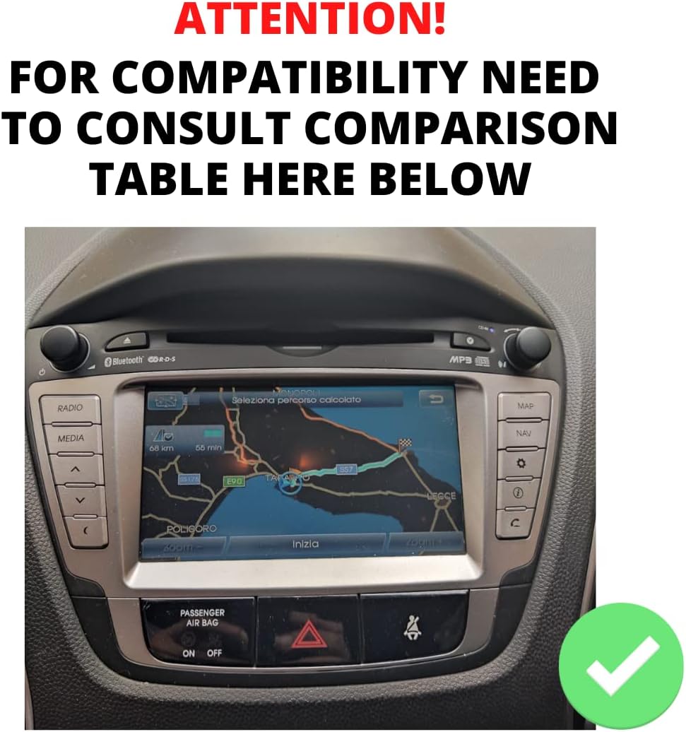 Op maat gemaakte autoradio voor Hyundai IX35 Android GPS Bluetooth WiFi Dab USB Full HD Touchscreen Display 7" Easyconnect Processor 8core Stembediening