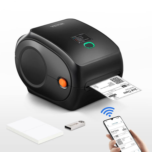VEVOR Bluetooth labelprinter, HD (300DPI) DHL labelprinter, automatische herkenning van etiketten, ondersteunt Windows/MacOS/Linux/Chromebook, geschikt voor Amazon, Ebay, Etsy, enz