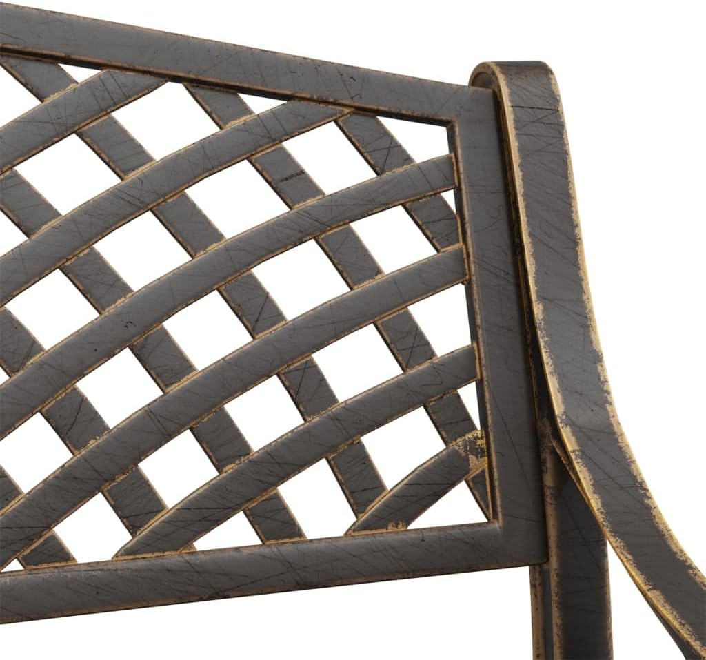 Flash shipping: garden bench suitable for garden furniture, outdoor seating, parks, terraces, benches with backrest, 102 cm cast aluminium, bronze - QUORE