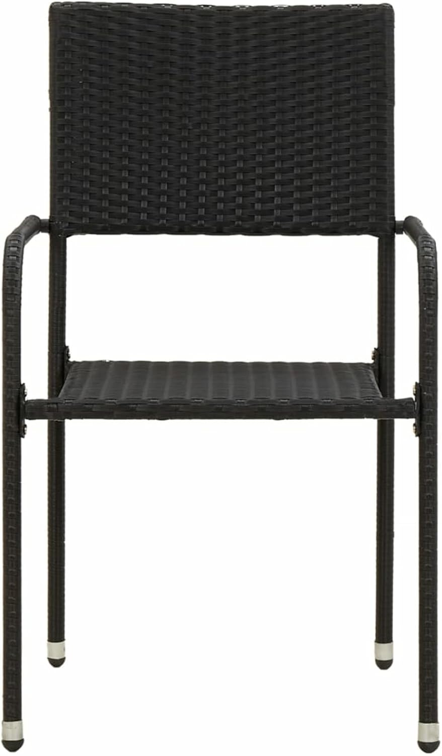 Tidyard 3-Piece Dining Set for Garden Outdoor Dining Room Set Black Poly Rattan Wood Rattan Table and Garden Chairs Set for Table and Chairs Square Wood and 2 Garden Chairs - QUORE