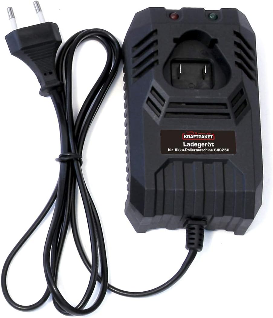 Dino KRAFTPAKET 640256 10,8 V accu polijstmachine multiplex 75 mm schijf 600-3.000 omw/min met draaibare behuizing voor staaf- of pistoolvorm. Complete set met pads polijstschijf snellader, tas, grijs