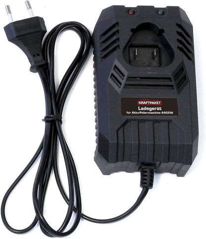 Dino KRAFTPAKET 640256 10,8 V accu polijstmachine multiplex 75 mm schijf 600-3.000 omw/min met draaibare behuizing voor staaf- of pistoolvorm. Complete set met pads polijstschijf snellader, tas, grijs