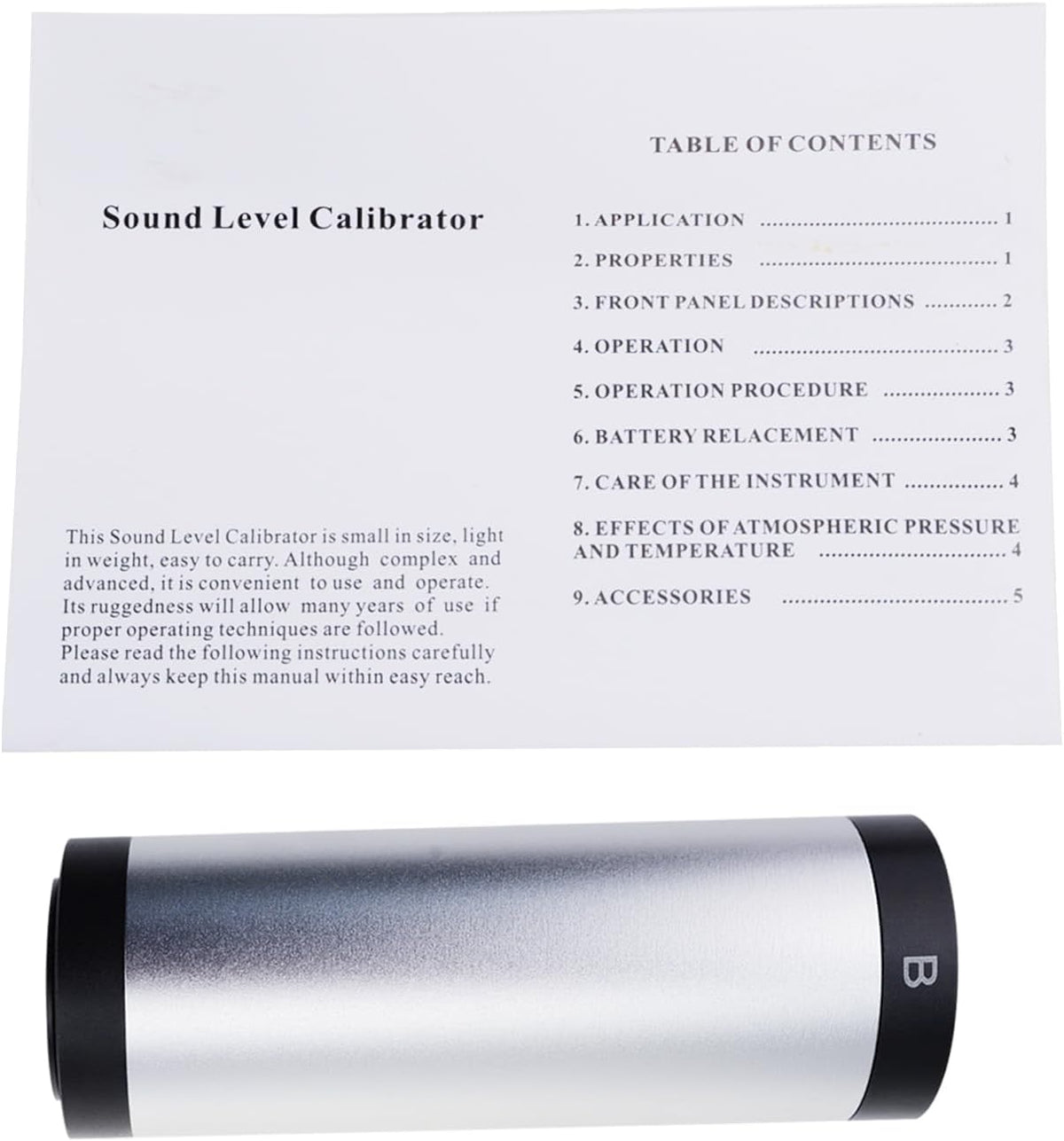 Geluidsmeter Decibel Level Calibator met Noise Meting Reader Output Geluidsniveau 94db & 114db (Werkt op batterijen)
