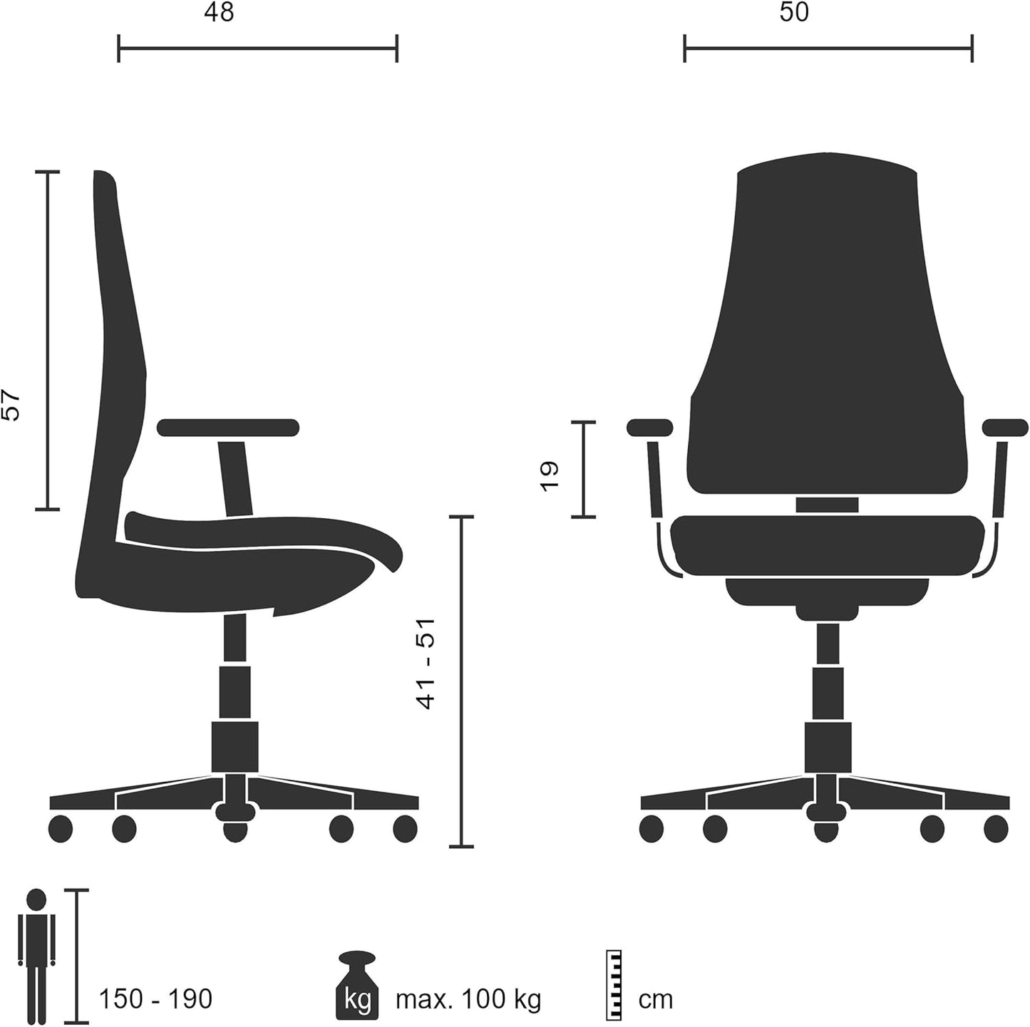 HJH Office Lounge/Recliner Chair, Shake 300 faux leather black