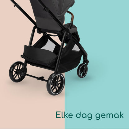 Bebeconfort Luvia Trio, Kinderwagen 3 in 1 set, 0-4 jaar (0-22 kg), Wandelwagen, Baby autostoeltje, Reiswieg, Slim opvouwen, Verstelbare duwstang, Wielen met schokdempers, Mineral Graphite