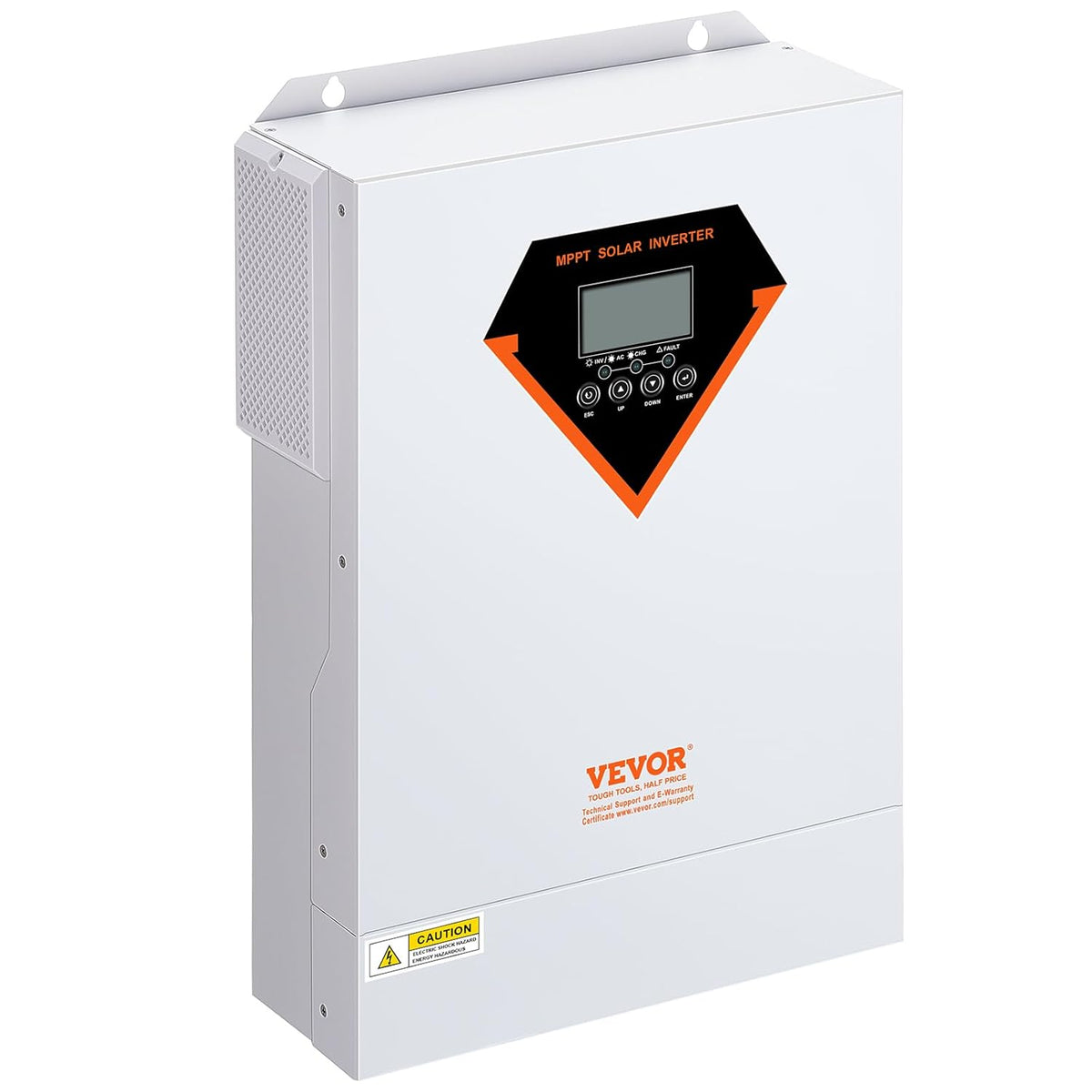 VEVOR Hybride omvormer, 5500 W, zonne-omvormer, hybride, off-grid, zuivere sinusgolf, 230 V, AC met geïntegreerde zonne-laadregelaar MPPT 100 A, hybride opladen, nut, zonne-energie