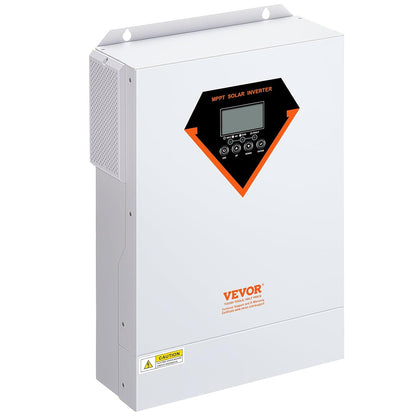 VEVOR Hybride omvormer, 5500 W, zonne-omvormer, hybride, off-grid, zuivere sinusgolf, 230 V, AC met geïntegreerde zonne-laadregelaar MPPT 100 A, hybride opladen, nut, zonne-energie
