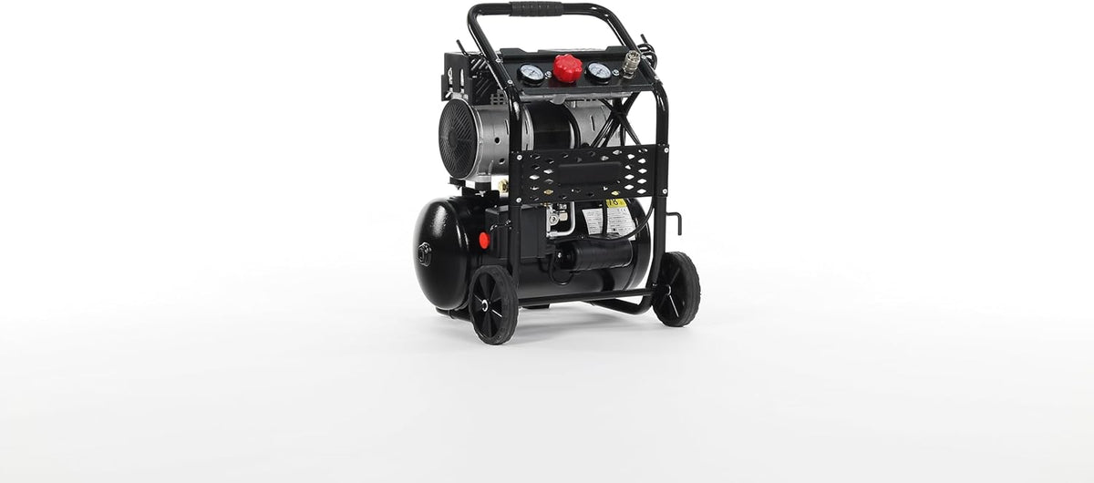 FIAC Draagbare luchtcompressor Supersilent 10, olievrij, maximale druk 8 bar, 1 pk, tank 10 liter, geluidsniveau 58 dB LpA