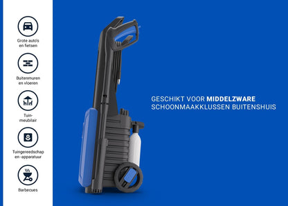 Hogedrukreiniger – High Pressure Cleaner – Spuitmachine – Waterreiniger – Terrasreiniger – 140 Bar Werkdruk – 2000 Watt Vermogen
