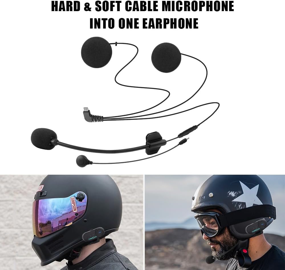 FreedConn TCOM-VB 2 x Bluetooth headset voor motorfiets, intercom, geluidsreductie, communicatiesysteem voor motorfietsen, GPS, FM-radio, handsfree, reikwijdte 800 m, 2-3 rijders pairing