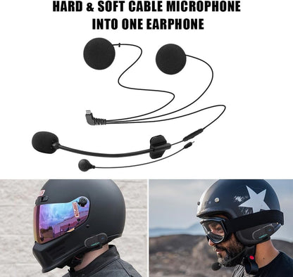 FreedConn TCOM-VB 2 x Bluetooth headset voor motorfiets, intercom, geluidsreductie, communicatiesysteem voor motorfietsen, GPS, FM-radio, handsfree, reikwijdte 800 m, 2-3 rijders pairing