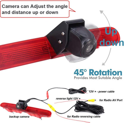 HD Auto Transporter parkeerhulp systeem remlicht achteruitrijcamera achteruitrijcamera met hoek instelbare vervanging voor Toyota Proace/Citroen Berlingo B9/Opel Combo/Limousine/Peugeot Partner Tepee