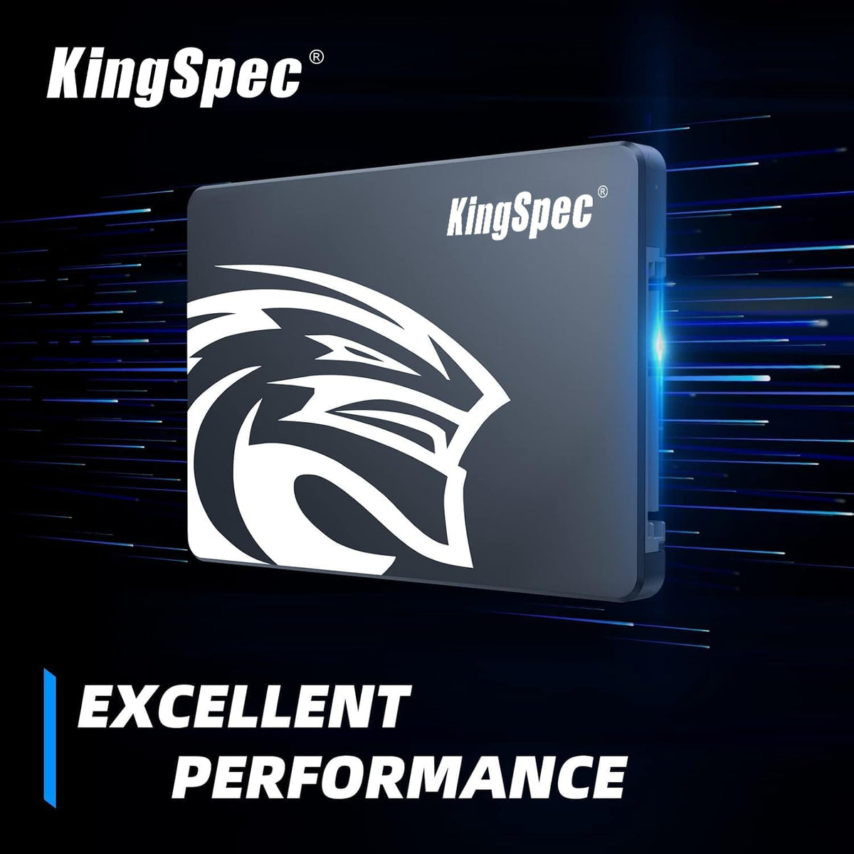 KingSpec 2TB 2,5” SATA SSD harde schijf Interne SATA 3 SSD 3D NAND Flash, compatibel met desktop/laptop